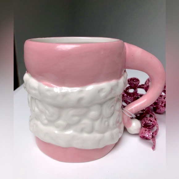 Cupcakes & Cashmere NWT Pink Santa Mug - Picture 5 of 9